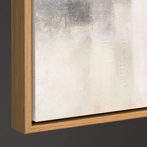 Abstraktes Wandbild auf Leinwand mit neutraler Farbkomposition