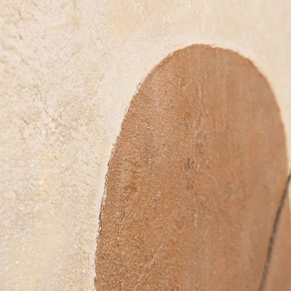 Abstraktes Wandbild mit harmonischen Formen und natürlicher Farbwirkung