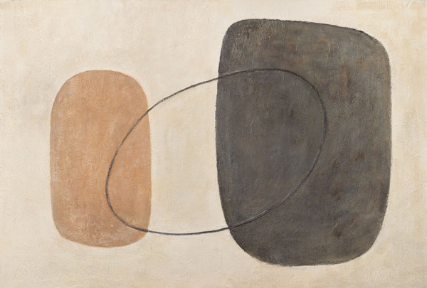 Gemälde mit Struktur – Handgemaltes Leinwandbild „Ausgewogenheit der Kontraste“