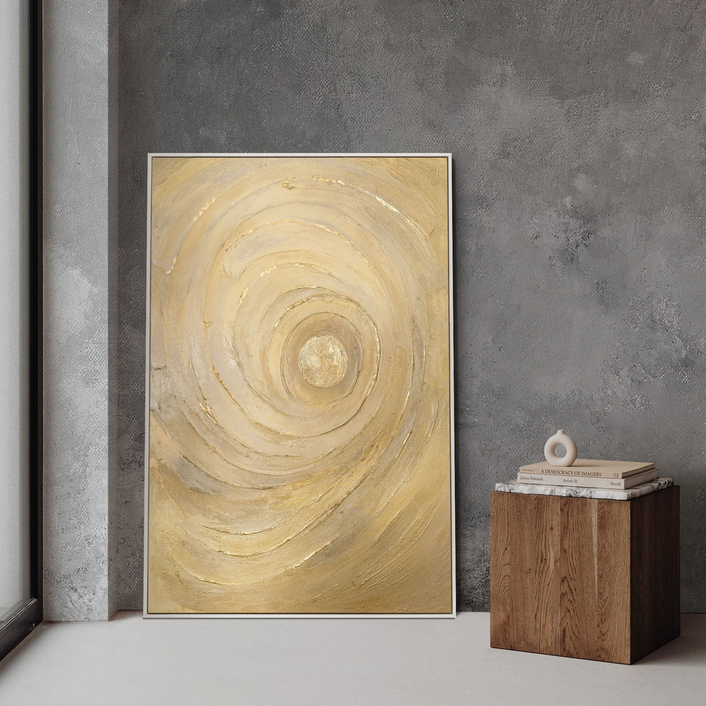 Canvas Painting "Circles of Time" – Textured Modern & Elegant Painting