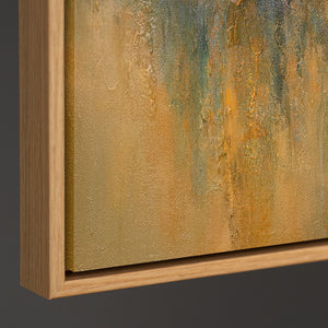 Hand-Painted Acrylic Painting "Golden Vastness" – Modern Wall Art in Natural Colors