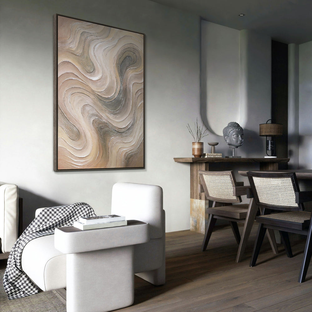Modern Wall Art "Gentle Flow" – Hand-Painted Acrylic Painting on Canvas