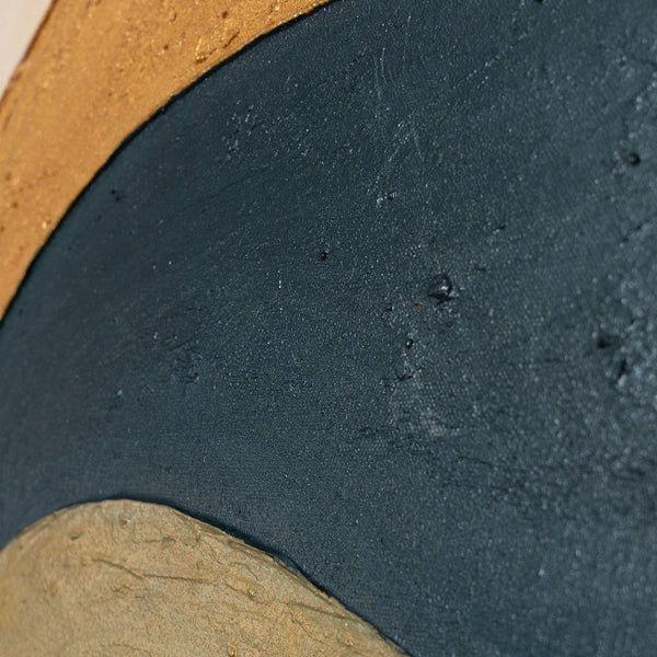 Abstraktes Wandbild mit harmonischen Formen und natürlicher Farbwirkung