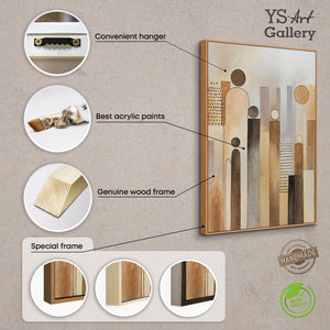 Abstraktes Leinwandbild „Stadt der Figuren“ – Moderne Bilder Wohnzimmer