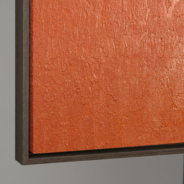 Handgemaltes Acrylbild mit Rahmen „Warme Geometrie“ – Geometrische Wandkunst auf Leinwand