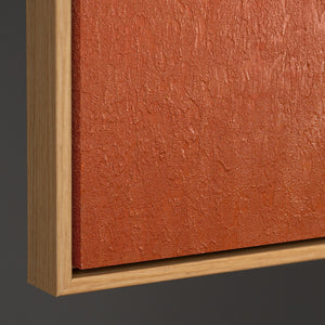Handgemaltes Acrylbild mit Rahmen „Warme Geometrie“ – Geometrische Wandkunst auf Leinwand
