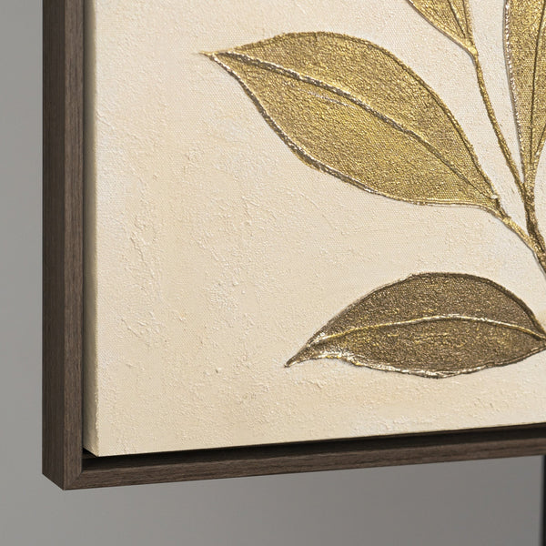 Moderne Wanddeko „Flüstern des Laubs“ – Naturgemälde auf Leinwand mit Rahmen