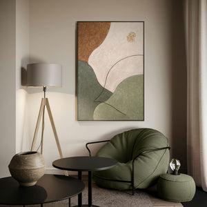 Moderne Wandkunst im Japandi Stil