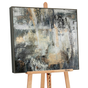 Abstract Handmade Canvas Painting with Frame for Wall Decor "Weightlessness"