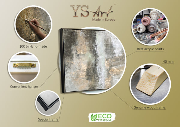 Wall art painting with frame "Weightlessness II" 60x20 inch