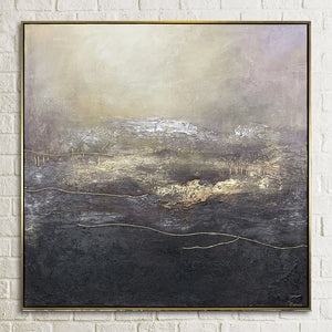Handmade Abstract Acrylic Painting 'Deception' with Frame – Modern Wall Art
