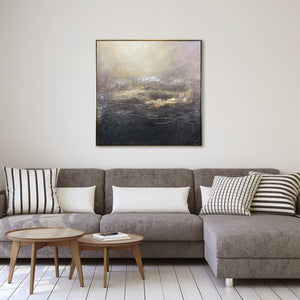 Handmade Abstract Acrylic Painting 'Deception' with Frame – Modern Wall Art
