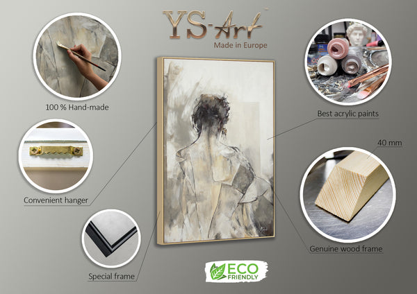 Framed painting for wall decoration "Namur"