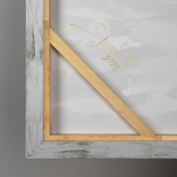 "Dawn" Hand-Painted Acrylic Artwork with Frame – Abstract Canvas for Living Room