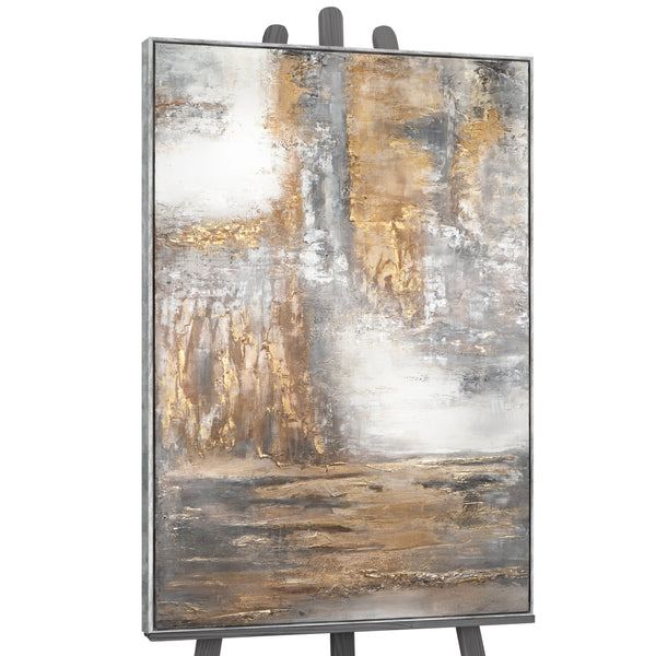 "Dawn" Hand-Painted Acrylic Artwork with Frame – Abstract Canvas for Living Room