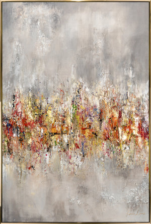 Framed canvas painting for living room "Bright horizon"