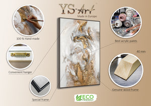 Unique wall decor with frame "The flow of happiness"