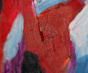 Handmade textured painting with frame "Colors of Love"