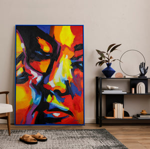 Handmade textured painting with frame "Colors of Love"