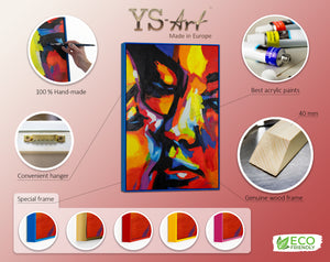 Handmade textured painting with frame "Colors of Love"