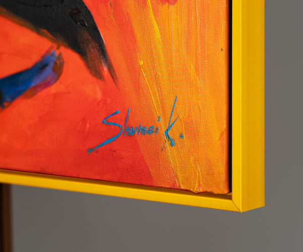 Handmade textured painting with frame "Colors of Love"