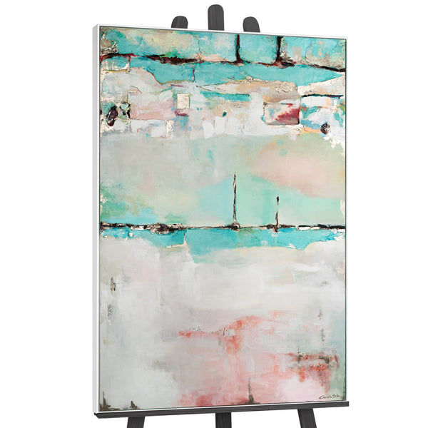 Handmade acrylic painting with frame "Silent consonance"