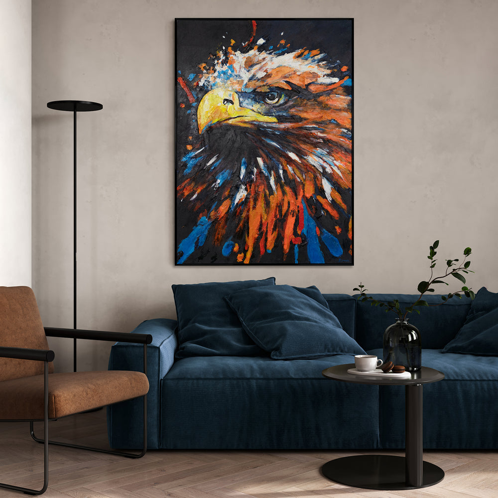 Bild mit Adler in modernem Raum