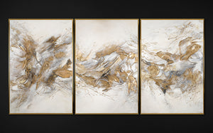 Framed triptych wall art "Sparkling shades"