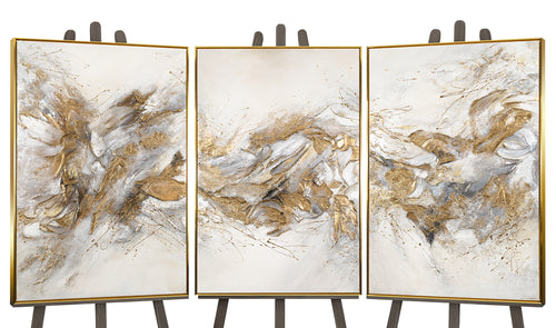 Framed triptych wall art "Sparkling shades"