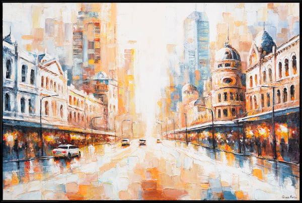 Abstract Canvas „Space and Rhythm“ – Urban Wall Art with Textured Painting