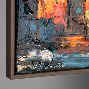 "The Coziness of Paris" – City Paintings with Colorful Abstract Artwork on Canvas