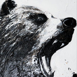 Hand-painted Diptych with Bull & Bear with Frame – Office Wall Decor
