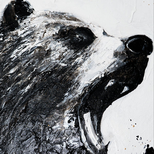 Hand-painted Diptych with Bull & Bear with Frame – Office Wall Decor
