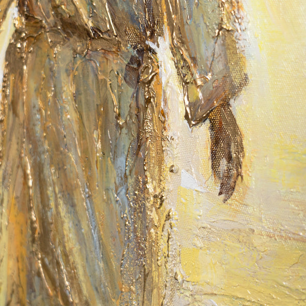 Handgemalte religiöse Kunst „Strahlkraft des Glaubens“ – Christus am Meer