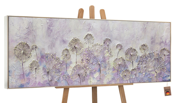 Flower Pictures Painted "Beginning of Spring" Acrylic Painting with Frame