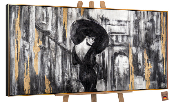 Modern art acrylic painting with frame "Film reel"