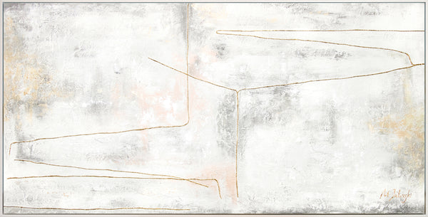 Unique artwork with frame "Golden ribbon"