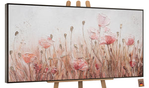 Acrylic flower painting on canvas "April"