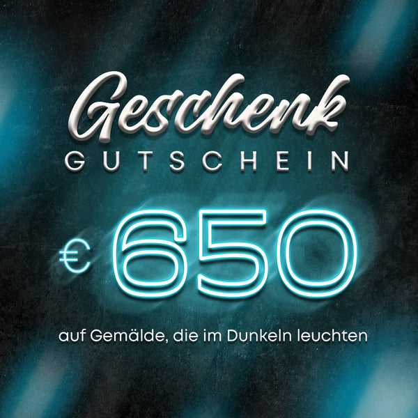 Gift card for a luminous painting 650 euros