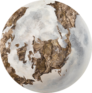 Glow in the dark canvas art "Golden earth"