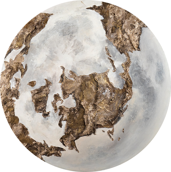 Glow in the dark canvas art "Golden earth"