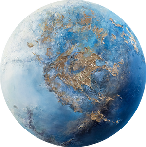 Painting with glow in the dark paint "Neptune"