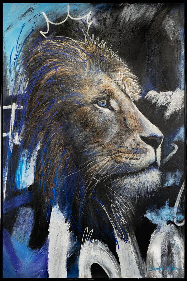 Lighted canvas wall art with frame "Awakening the power"