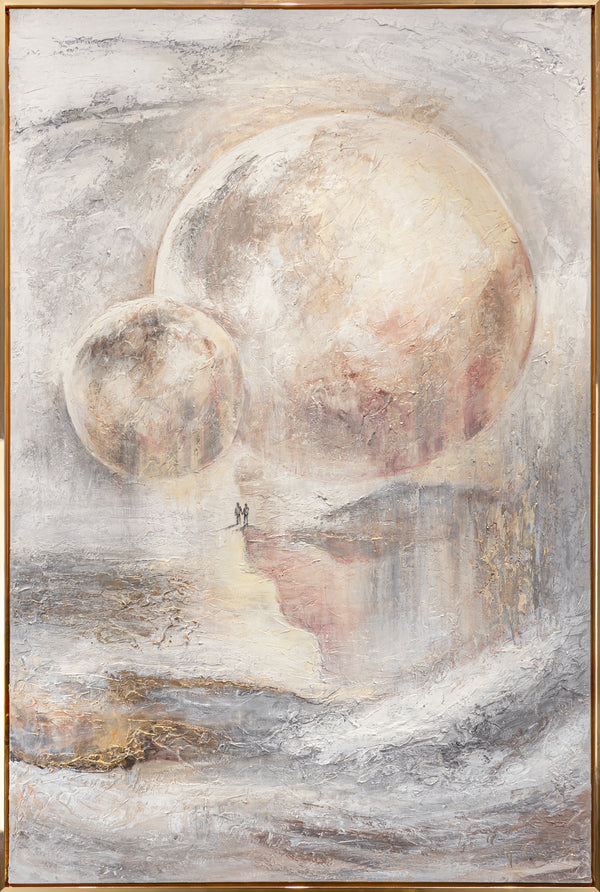 Fluorescent glow in the dark paint with frame "Star connection"