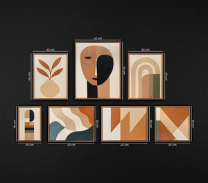 Abstrakte kunst modern Bilder set wand - Moderne Gemälde für Wohnzimmer