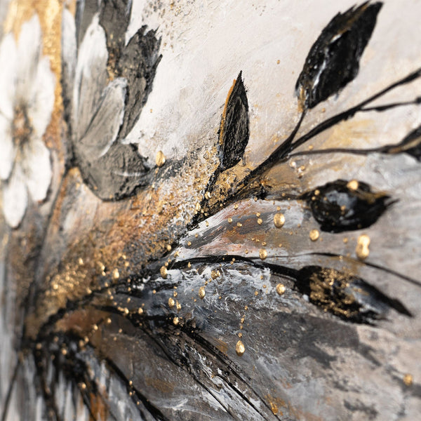 "The Glow of Colors" Acrylic Art – Canvas Painting and Black and White Abstract Art 115x50cm