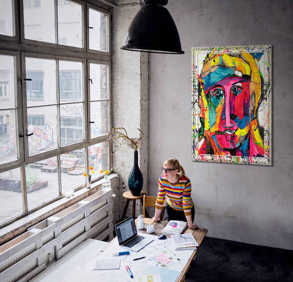 Handmade Paintings on Canvas with Frame "Emotions of Light"
