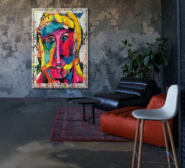 Handmade Paintings on Canvas with Frame "Emotions of Light"