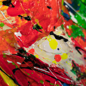 Abstract art painting with frame “The energy of the gaze”