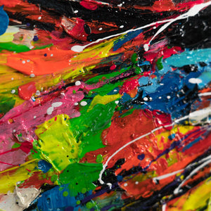 Abstract art painting with frame “The energy of the gaze”